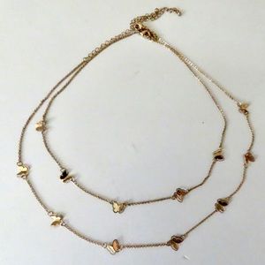 Altar’d State Gold Butterfly Necklaces Set